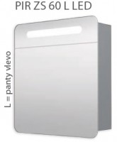INTEDOOR zrcadlová skříňka PIR ZS 60 L LED - osvětlení LD, zásuvka, vypínač